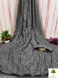 Trendy Net Sarees - 5, free size