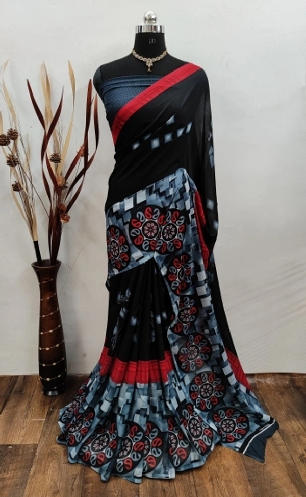 Georgette Saree - 1, free size