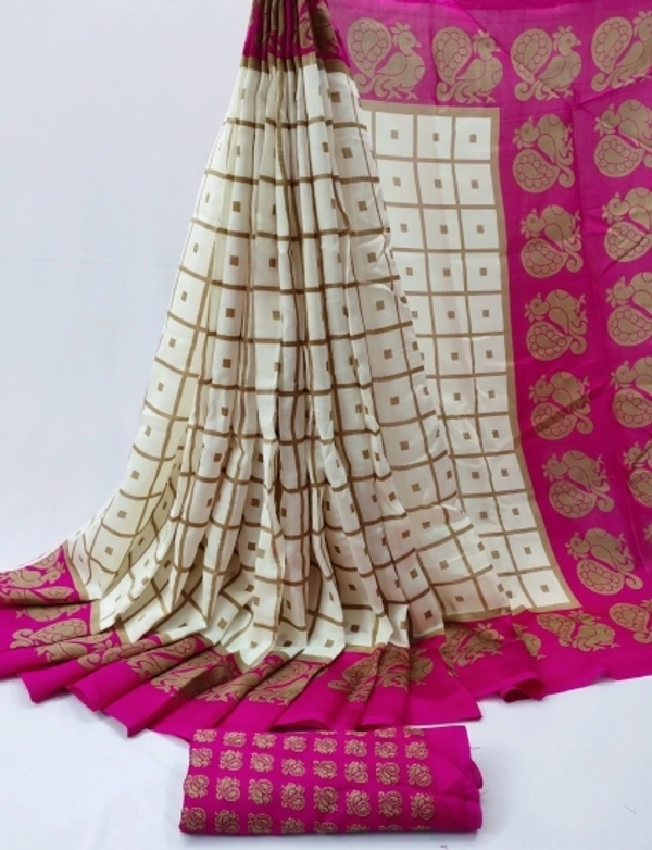 Georgette Printed Sarees - 2, free size 