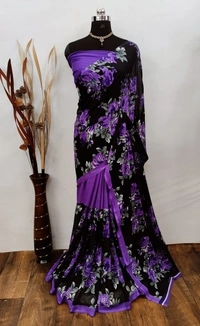 Georgette Printed Sarees - 2, free size 