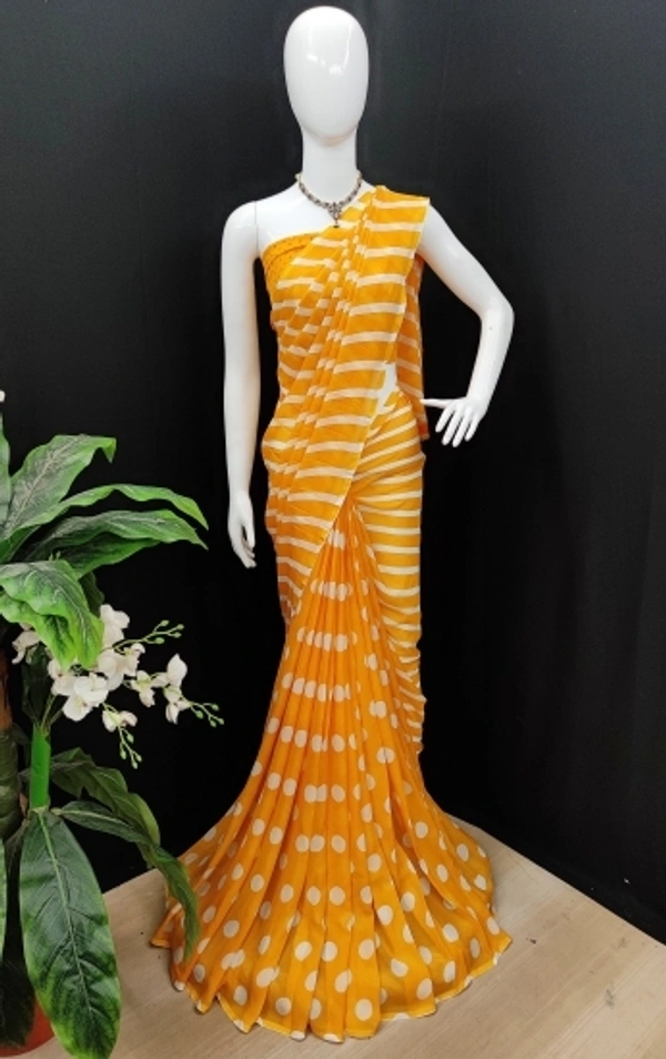Flora Georgette Sarees  - 2, free size