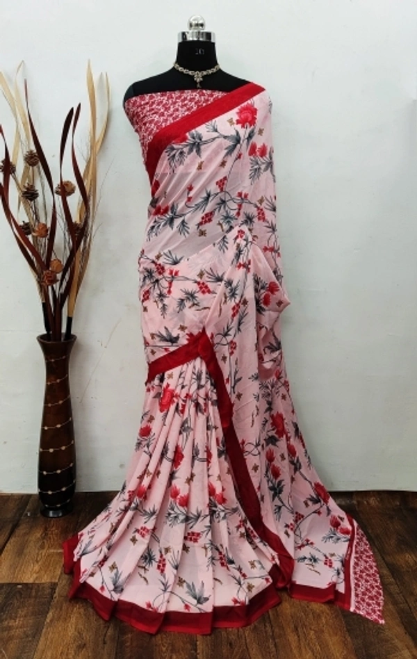 Daily Wear Georgette Saree - 1, free size