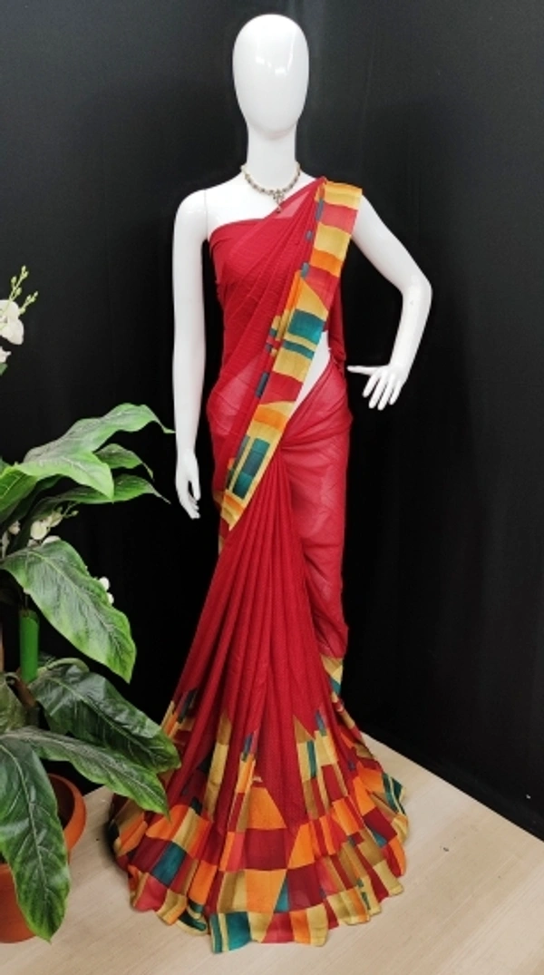 Daily Wear Georgette Sarees - 3, free size