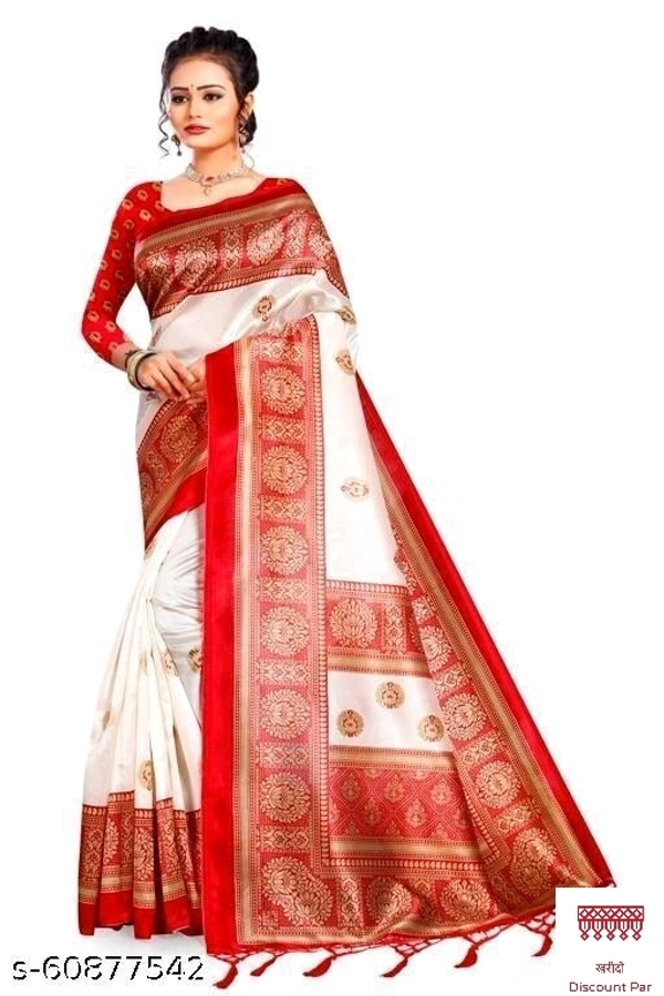 Mysore Silk Saree  - Red, Free Size