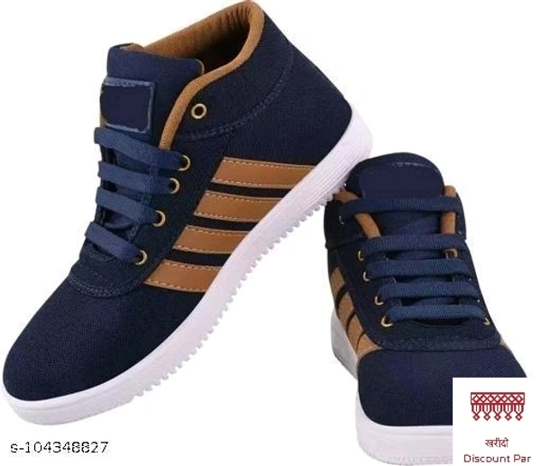 Blue Stripped Sneakers For Men  - Cherry Pie, 10