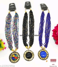 Combo Of 3 Piece Colour Tibetan Necklace 