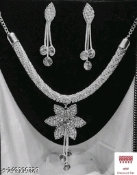 Alloy Jewellery Set  - Web Orange