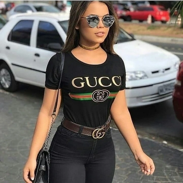 Gucci  Branded Premium Gucci Cotton Tshirt  - S, Black 