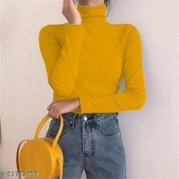 Turtle Neck Knitted Top - Turquoise, S