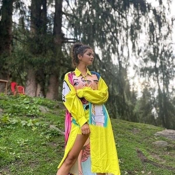 Classic Neon Dress With Neon Shorts - M