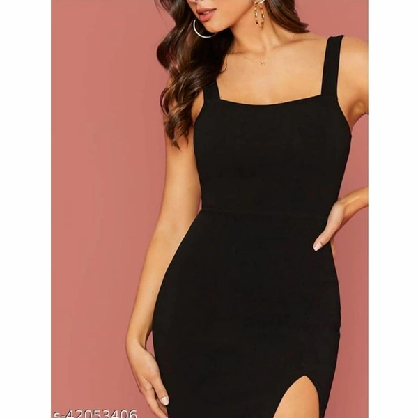 Shein Slit Dress - Black, XS