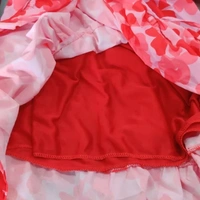 Red Flowers Printed Dress  - Free Size