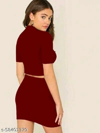 Night Out Two Piece - Maroon, S