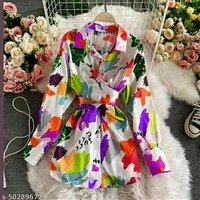 Retro Women Short Dress - Free Size