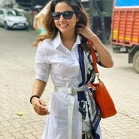 Women Shirt Type Dress - White, L