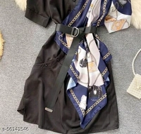 Women Shirt Type Dress - Black, S