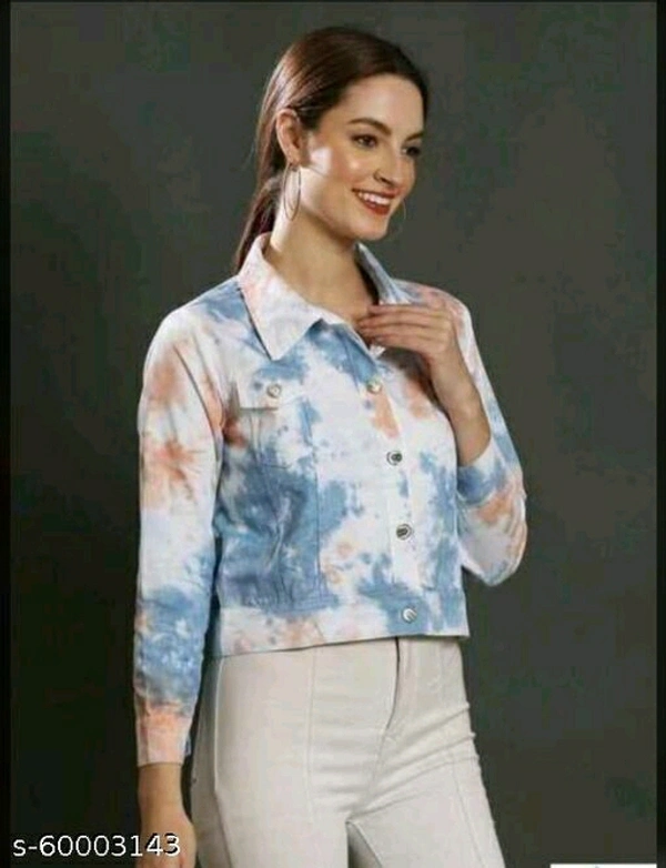 Tie Die Jacket - Blue-orange, S