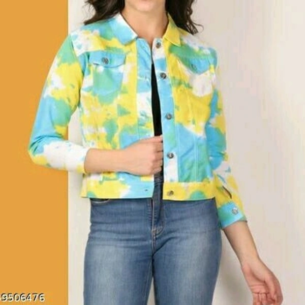 Tie Die Jacket - yellow-blue, M