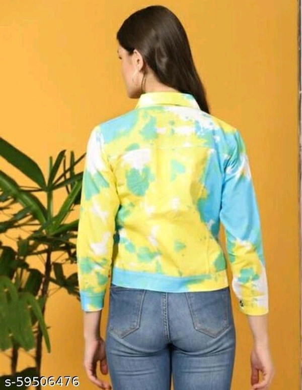 Tie Die Jacket - yellow-blue, M