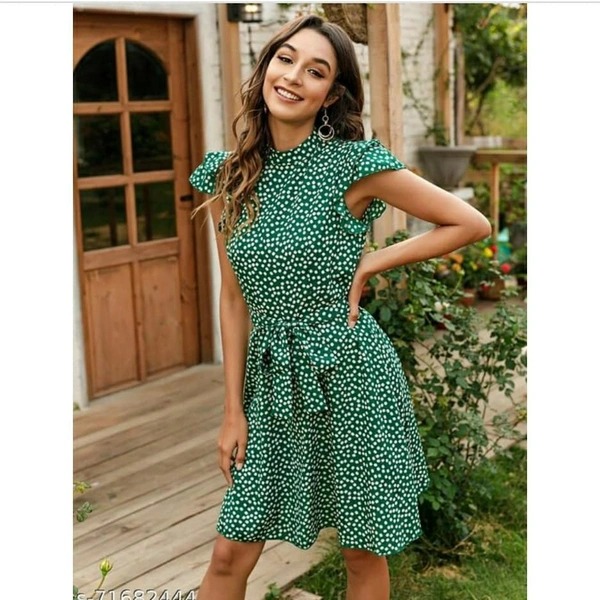 Urbanic Floral Dress - Green, XL