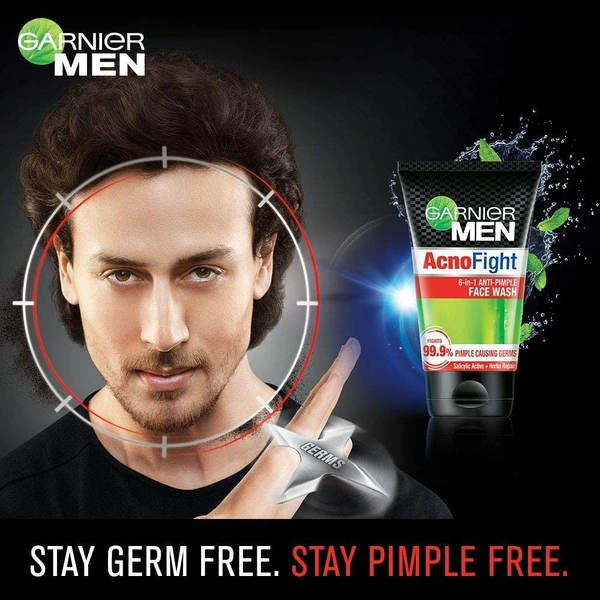 Garnier Men Acno Fight Anti-Pimple Facewash - 50 ml, 2-3 days on orders over ₹499 shipped by Selection House