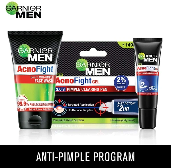 Garnier Men Acno Fight Anti-Pimple Facewash - 50 ml, 2-3 days on orders over ₹499 shipped by Selection House