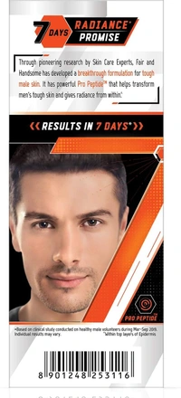 Fair and Handsome Radiance Cream For Men - 2-3 days on orders over ₹499 shipped by Selection House, 15gm