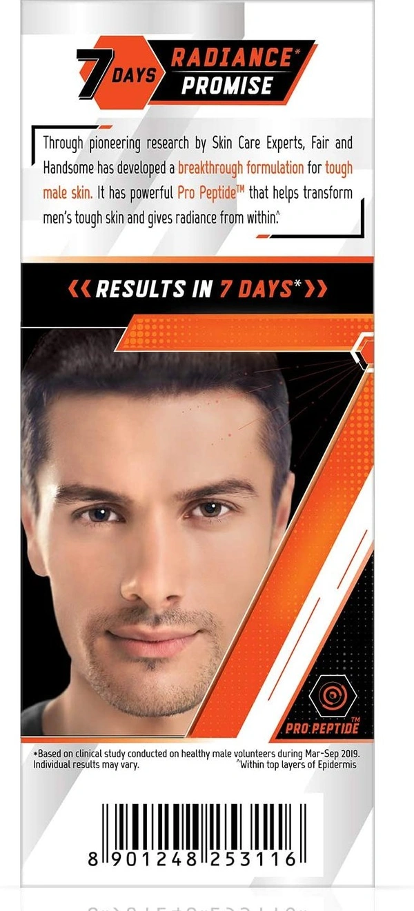 Fair and Handsome Radiance Cream For Men - 2-3 days on orders over ₹499 shipped by Selection House, 15gm