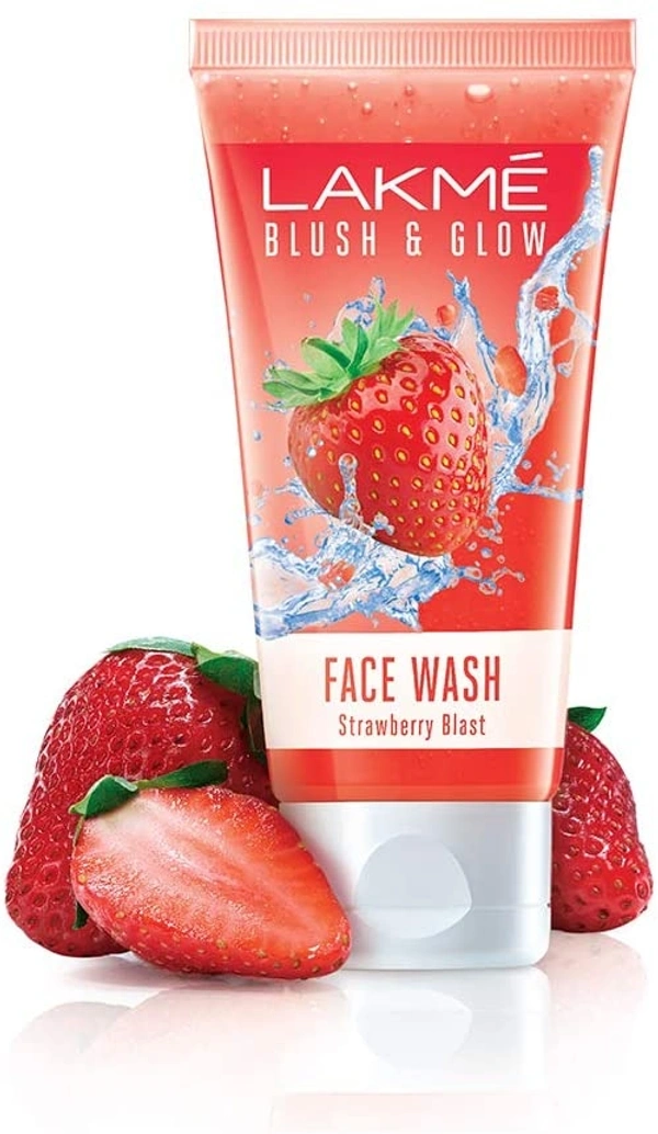 Lakme Blush & Glow Strawberry Freshness Gel Face Wash With Strawberry Extracts, - 2-3 days on orders over ₹499 shipped by Selection House, 100 ml