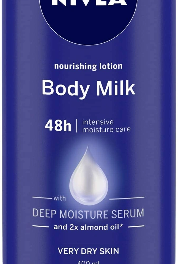 NIVEA Body Lotion for Very Dry Skin, Nourishing Body Milk with 2x Almond Oil, For Men & Women - 400 ml, 2-3 days on orders over ₹499 shipped by Selection House