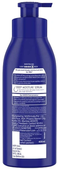 NIVEA Body Lotion for Very Dry Skin, Nourishing Body Milk with 2x Almond Oil, For Men & Women - 400 ml, 2-3 days on orders over ₹499 shipped by Selection House
