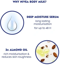 NIVEA Body Lotion for Very Dry Skin, Nourishing Body Milk with 2x Almond Oil, For Men & Women - 400 ml, 2-3 days on orders over ₹499 shipped by Selection House