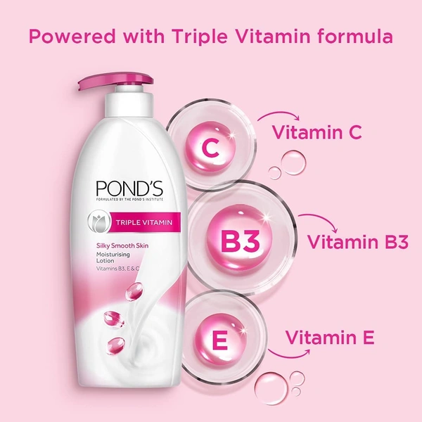 POND'S Triple Vitamin Moisturising Body Lotion  - 275 ml, 2-3 days on orders over ₹499 shipped by Selection House