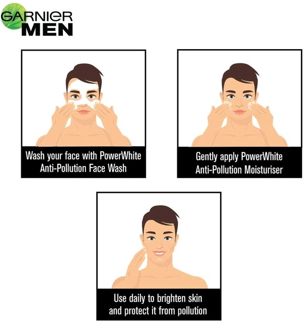 Garnier Men Power White Anti-Pollution Brightening Moisturiser - 2-3 days on orders over ₹499 shipped by Selection House, 20 gm