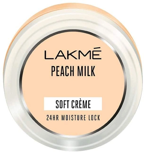 Lakme Peach Milk Soft Crème Moisturizer for Face, Daily Lightweight Whipped Cream with Vitamin E for Soft, Glowing Skin - Non Oily 24h Moisture - 65 gm, 2-3 days on orders over ₹499 shipped by Selection House