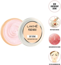 Lakme Peach Milk Soft Crème Moisturizer for Face, Daily Lightweight Whipped Cream with Vitamin E for Soft, Glowing Skin - Non Oily 24h Moisture - 65 gm, 2-3 days on orders over ₹499 shipped by Selection House