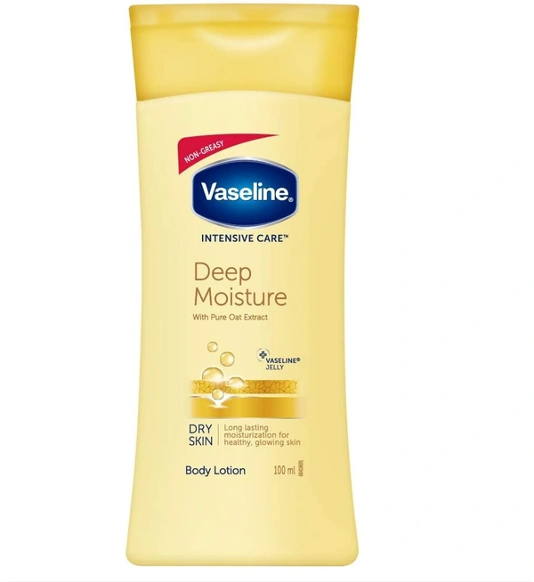 Vaseline Intensive Care Deep Moisture Nourishing Body Lotion Daily Moisturizer for Dry Skin, Gives Non-Greasy, Glowing Skin - For Men & Women - 100 ml, 2-3 days on orders over ₹499 shipped by Selection House
