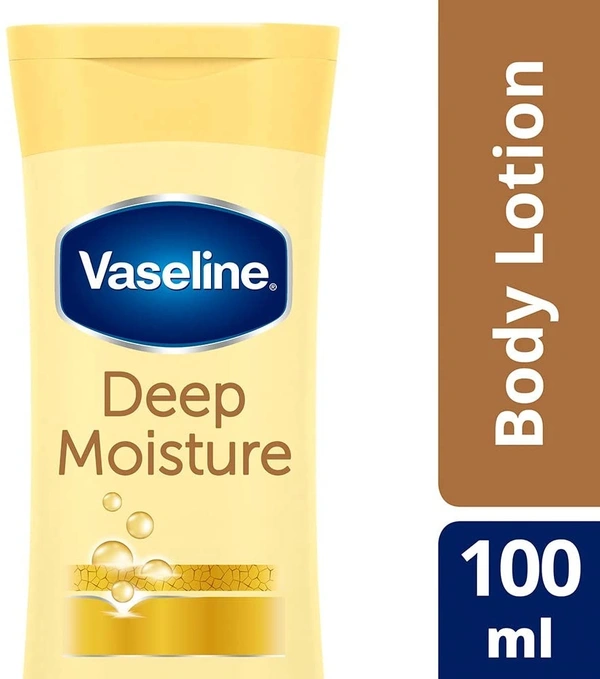 Vaseline Intensive Care Deep Moisture Nourishing Body Lotion Daily Moisturizer for Dry Skin, Gives Non-Greasy, Glowing Skin - For Men & Women - 100 ml, 2-3 days on orders over ₹499 shipped by Selection House