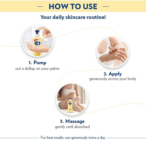 Vaseline Intensive Care Deep Moisture Nourishing Body Lotion Daily Moisturizer for Dry Skin, Gives Non-Greasy, Glowing Skin - For Men & Women - 100 ml, 2-3 days on orders over ₹499 shipped by Selection House