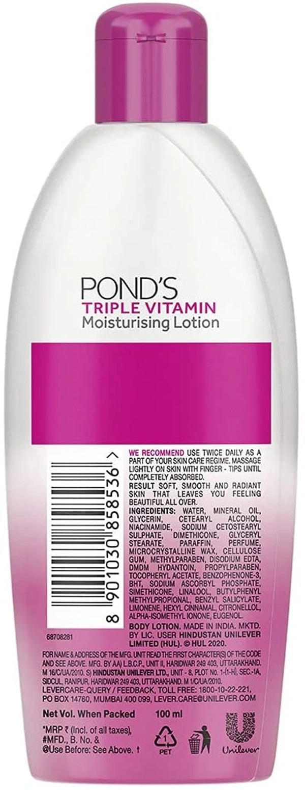 POND'S Triple Vitamin Moisturising Body Lotion  - 2-3 days on orders over ₹499 shipped by Selection House, 100 ml