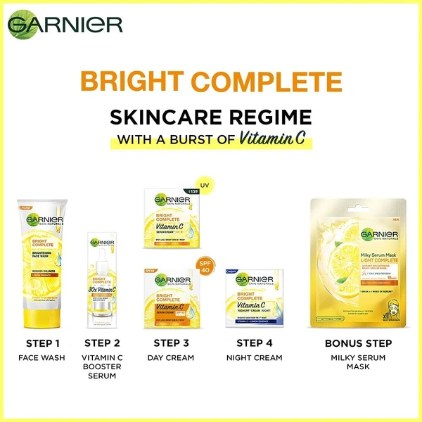 Garnier Bright Complete VITAMIN C Facewash - 2-3 days on orders over ₹499 shipped by Selection House, 100 ml