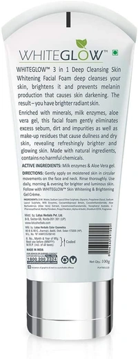 Lotus Herbals WhiteGlow 3-In-1 Deep Cleansing Skin Whitening Facial Foam, face wash, for all skin types - 2-3 days on orders over ₹499 shipped by Selection House, 50 gm