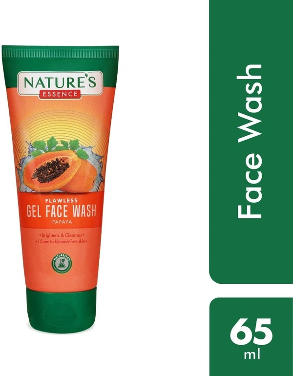 Nature's Essence flawless gel face wash Papaya 65ml - 2-3 days on orders over ₹499 shipped by Selection House, 65 ml