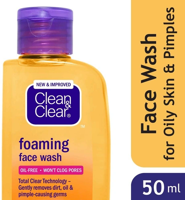 Clean & Clear Foaming Face Wash - 50 ml, 2-3 days on orders over ₹499 shipped by Selection House