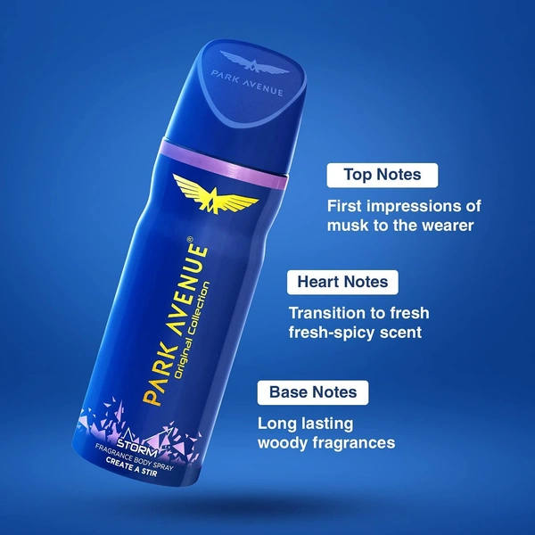 Park Avenue Storm Deodorant For Men, 150ml/100g - 2-3 days on orders over ₹499 shipped by Selection House, 150 ml