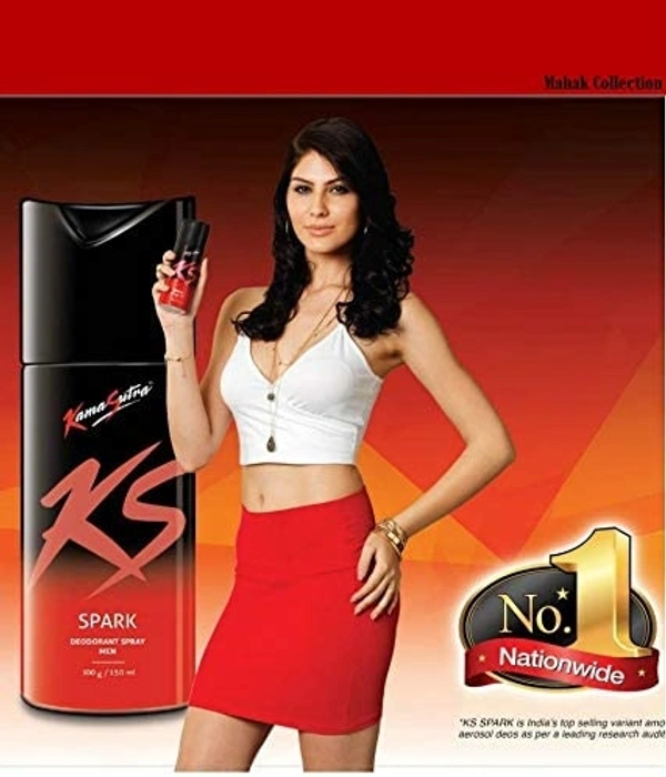 Kama Sutra Spark Deodorant Spray for Men, 150 ml - Red, 2-3 days on orders over ₹499 shipped by Selection House, 150 ml