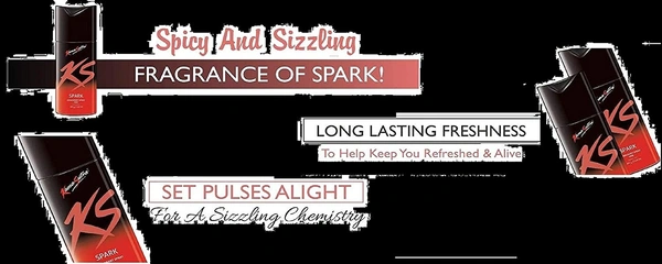 Kama Sutra Spark Deodorant Spray for Men, 150 ml (Pack Of 2) - Red, 2-3 days on orders over ₹499 shipped by Selection House, 150 ml