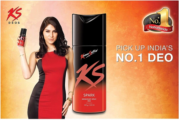 Kama Sutra Spark Deodorant Spray for Men, 150 ml (Pack Of 2) - Red, 2-3 days on orders over ₹499 shipped by Selection House, 150 ml
