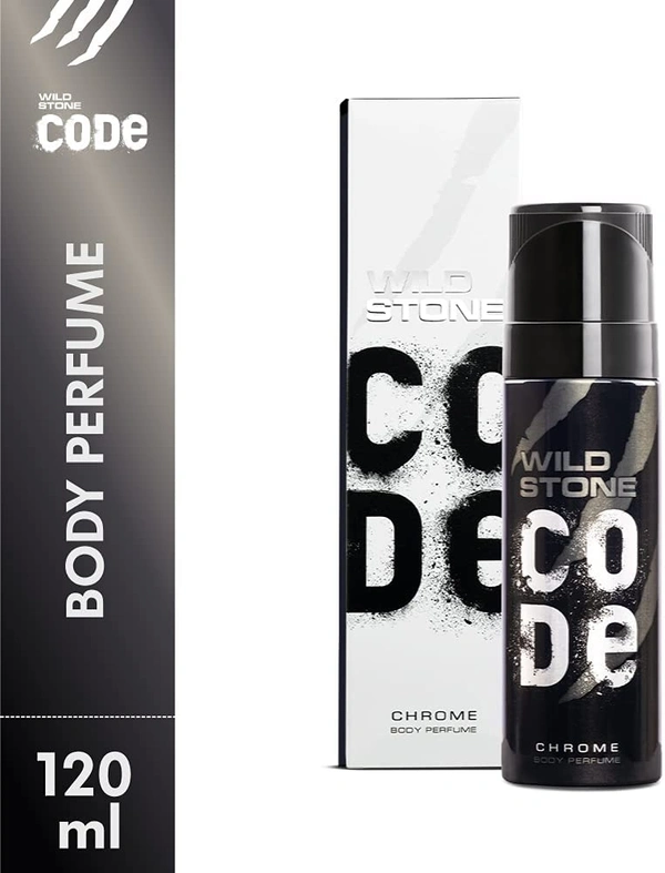 Wild Stone Code Chrome No Gas Body Perfume for Men, Long Lasting Masculine Fragrance for Office Wear -120 ml - 2-3 days on orders over ₹499 shipped by Selection House, 120 ml, Chrome
