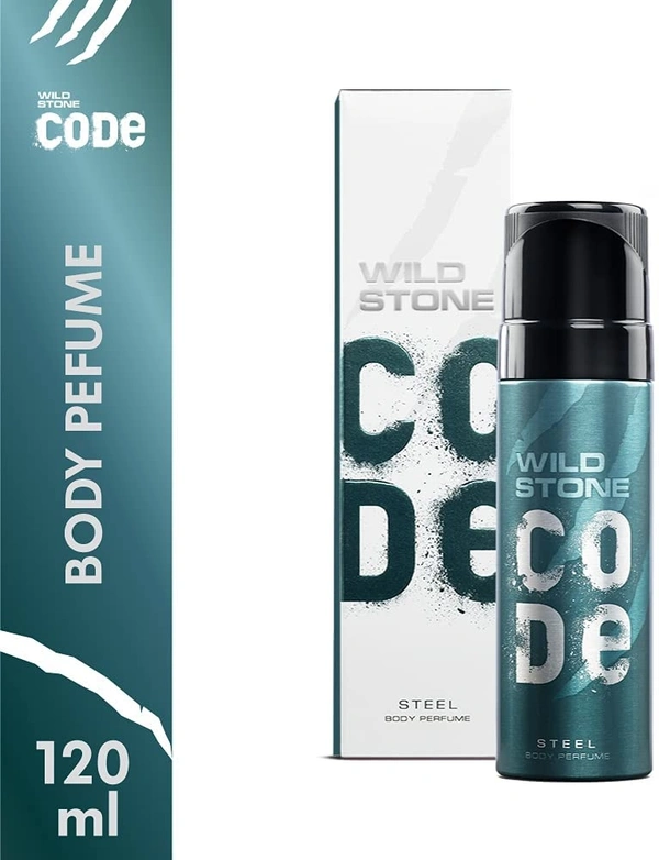 Wild Stone Code Chrome No Gas Body Perfume for Men, Long Lasting Masculine Fragrance for Office Wear -120 ml - 2-3 days on orders over ₹499 shipped by Selection House, 120 ml, Steel